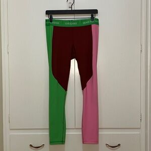 Cotopaxi Haraka Large, Brat Green, Red Wine, Bubblegum Pink Tights Leggings